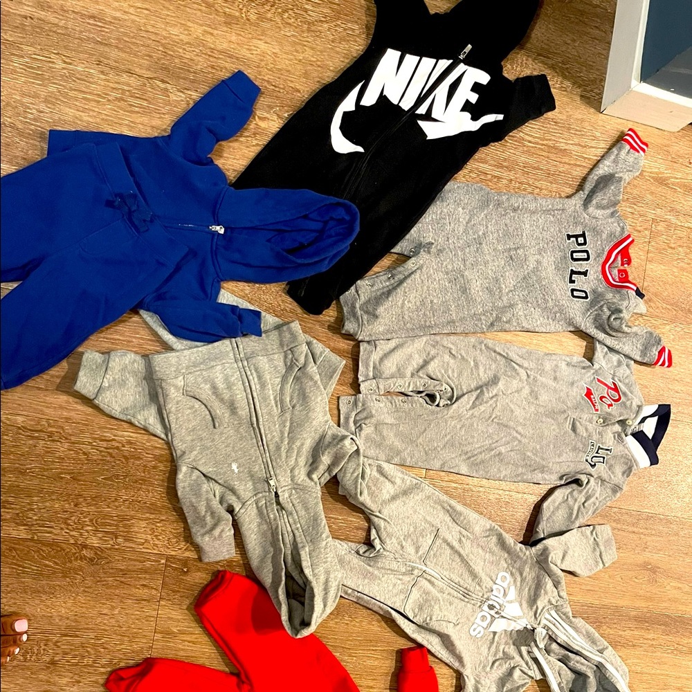 Baby boy sweatsuits and one piece outfits